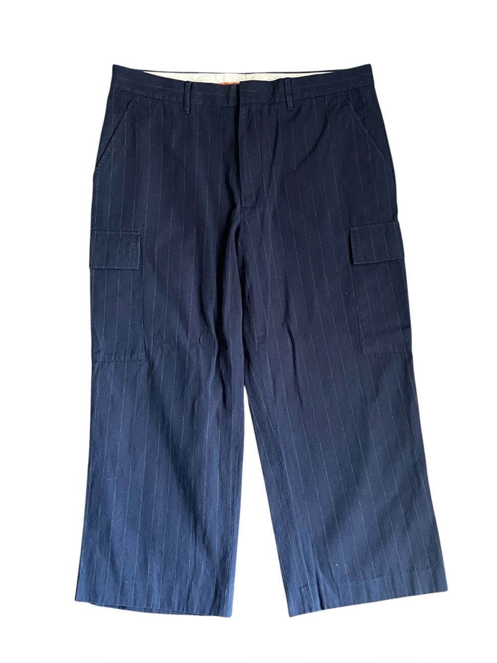 Michael Kors | Men's Navy Pinstripe Cargo Chino Pants Straight Leg | Size W36
